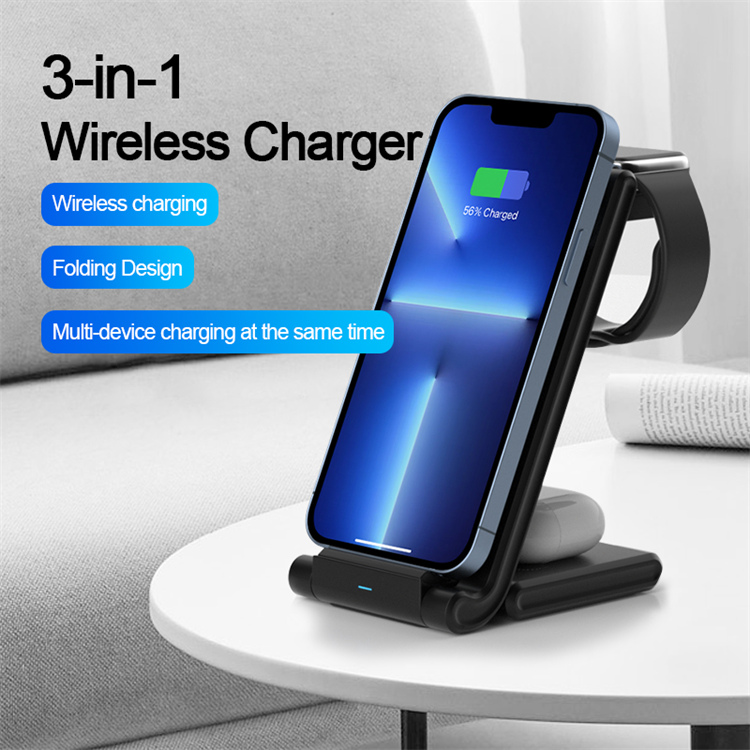 folding 3-in-1 wireless charger