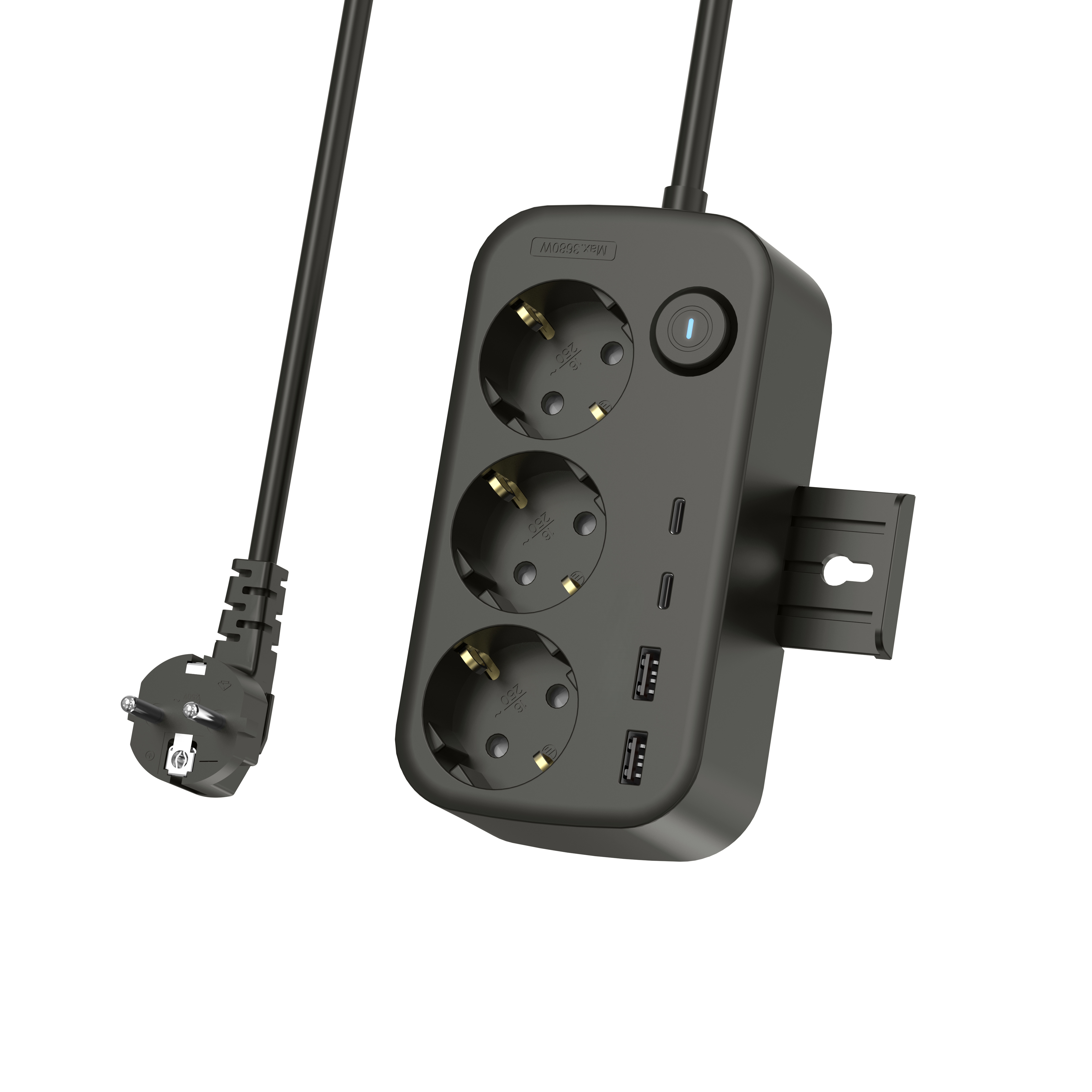 16A Power strip USB A+USB C