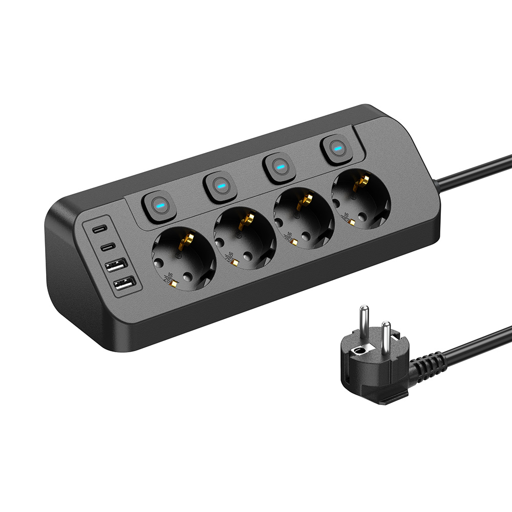 16A Power strip USB A+USB C